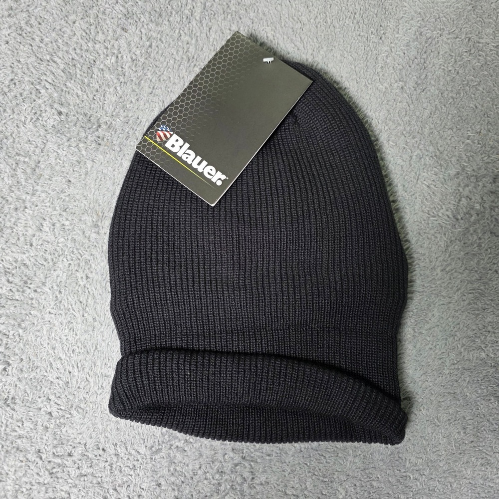 Blauer Unisex OS Watch Cap Dark Navy Blue Lined Wool Blend Knit Beanie 125
